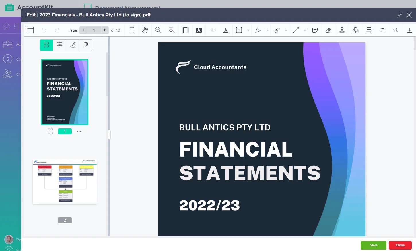 PDF editing